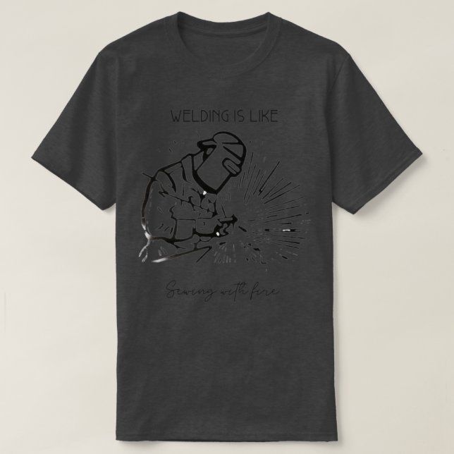 Camiseta Soldar es como masticar con fuego (Diseño del anverso)
