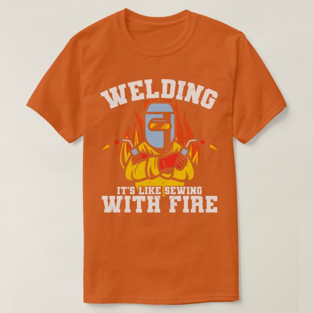 Camiseta Soldar es como masticar con fuego gracioso Gif (Diseño del anverso)