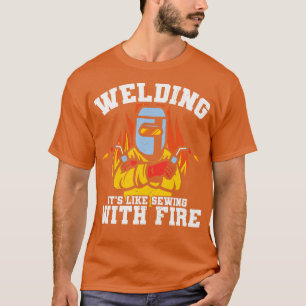 Camiseta Soldar es como masticar con fuego gracioso Gif