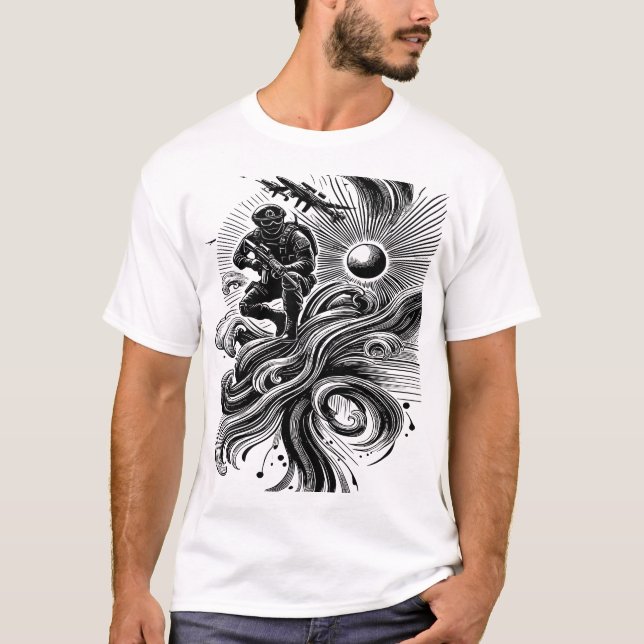 Camiseta Soldat et Vagues Art Solaire (Anverso)