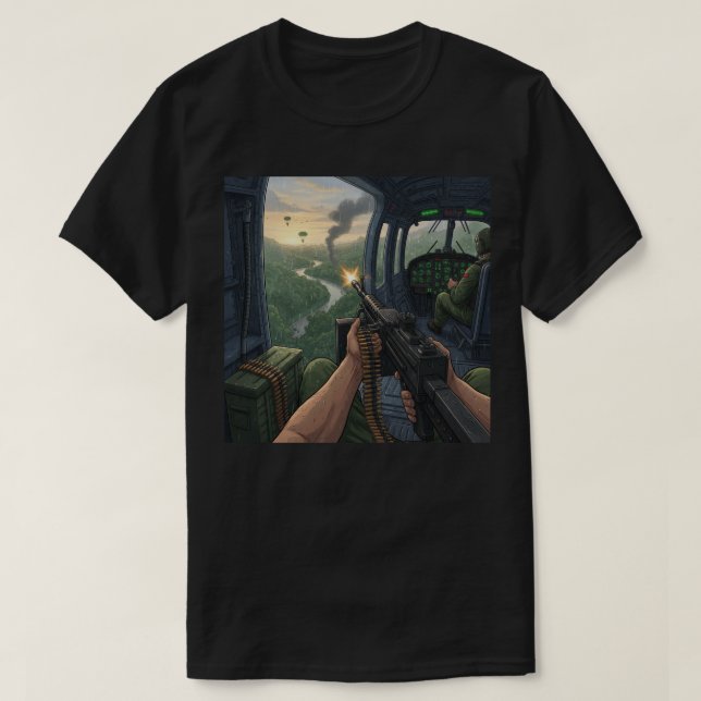 Camiseta Soldier from a helicopter (Diseño del anverso)