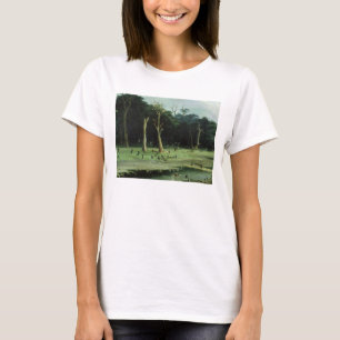 Camiseta Soldiers Cutting Branches by a River (oil on canva