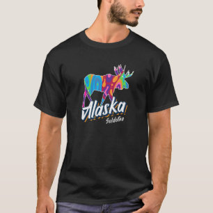 Camiseta Soldotna Alaska Usa Colorful Moose Art Vacation As