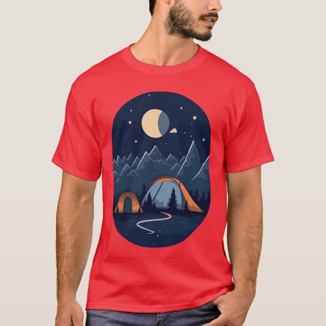 Camiseta Soledad Pacífica Campamento de Estilo Moderno (Anverso)
