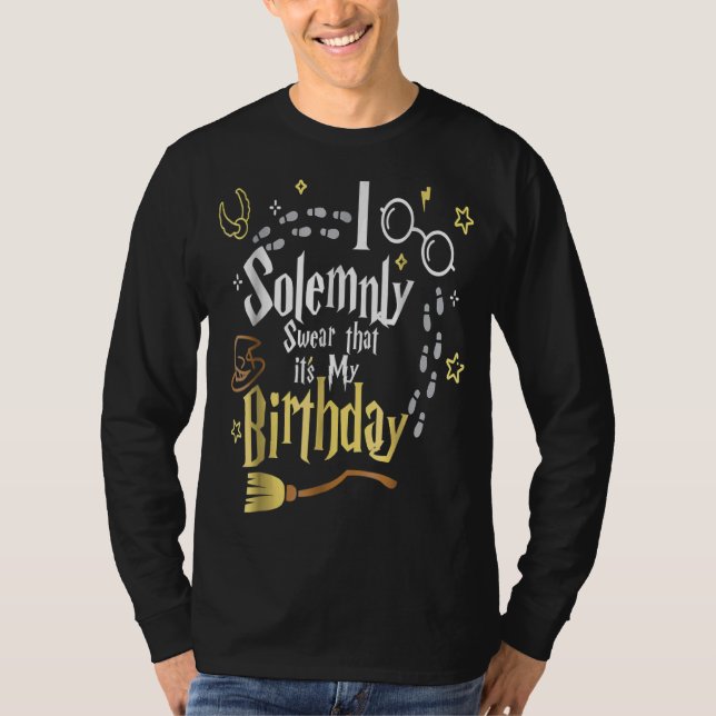 Camiseta Solemnemente Juro que es mi cumpleaños (Anverso)
