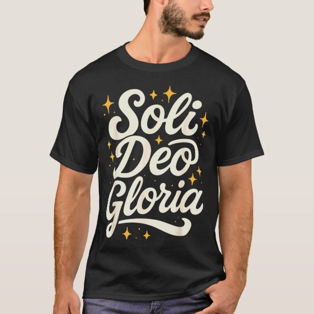 Camiseta Soli Deo Gloria Reformed Christian Theology Design (Anverso)