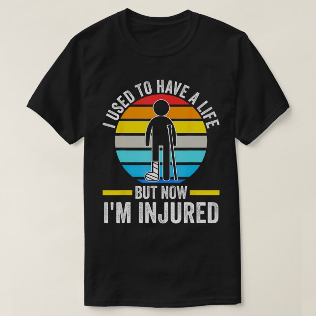 Camiseta Solía tener vida ahora estoy herida en la recupera (Diseño del anverso)