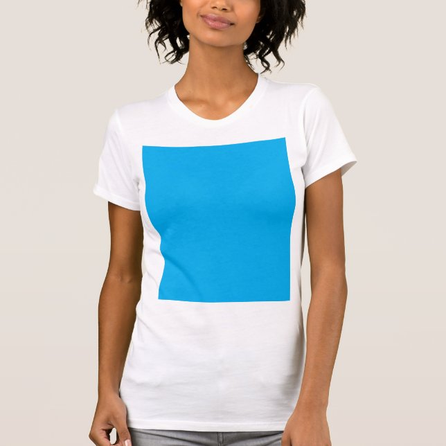 Camiseta Solid Cyan Blue Background | Summer Minimal Style (Anverso)