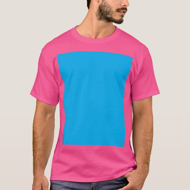 Camiseta Solid Cyan Blue Background | Summer Minimal Style (Anverso)