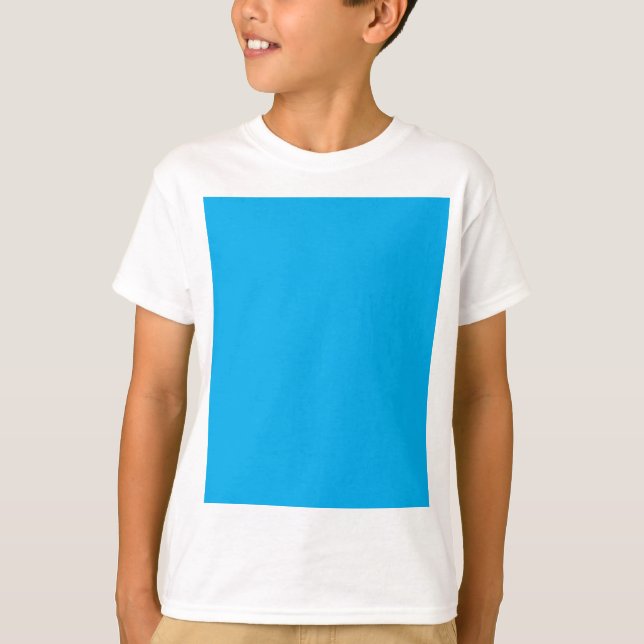 Camiseta Solid Cyan Blue Background | Summer Minimal Style (Anverso)
