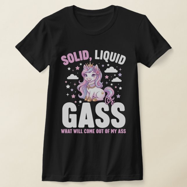 Camiseta Solid Liquid Gas Unicorn – Funny Physics Science (Distribución)