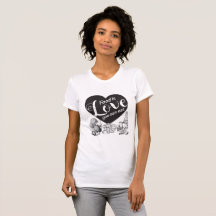 Camiseta sólida de Foodie del corazón de Elegante