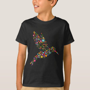 Camiseta Sólida Hummingbird floral antiTrump mensaje oculto