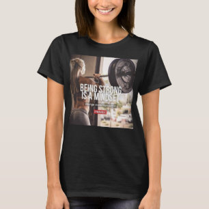 Camiseta Sólida mentalidad - Inspirador del fitness femenin