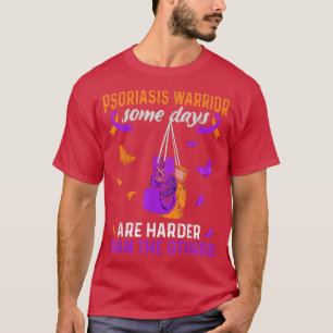 Camiseta Sólida Psoriasis Warrior Ribbon Soporte Psoriasis