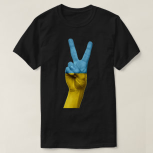Camiseta solidaria de bandera ucraniana por la paz