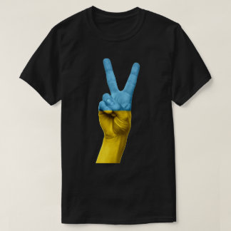 Camiseta solidaria de bandera ucraniana por la paz