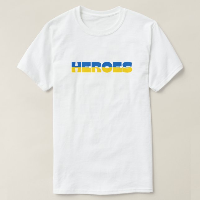 Camiseta solidaria de héroes ucranianos (Diseño del anverso)