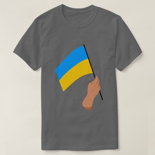 Camiseta solidaria de la bandera ucraniana (Diseño del anverso)
