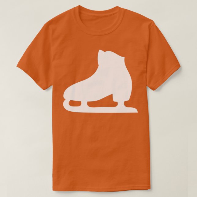 Camiseta Sólido blanco sólido de patines de hielo (Diseño del anverso)