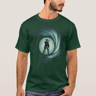 Camiseta Sólido engranaje Metalizado de serpiente sólido