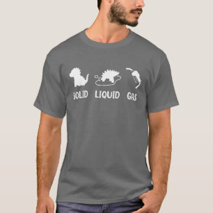 Camiseta Sólido Líquido Gas Dinosaurios Combustible Evoluci