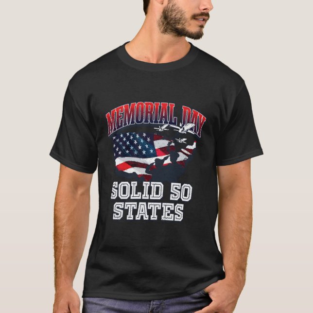 Camiseta Sólidos 50 Estados Estadounidenses Orgullosos Esta (Anverso)