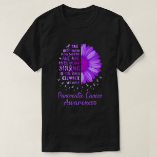 Camiseta Sólidos Daisy Flower Púrpura Cáncer Pancreático