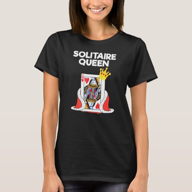 Camiseta Solitaire - Queen - Juego de cartas (Anverso)