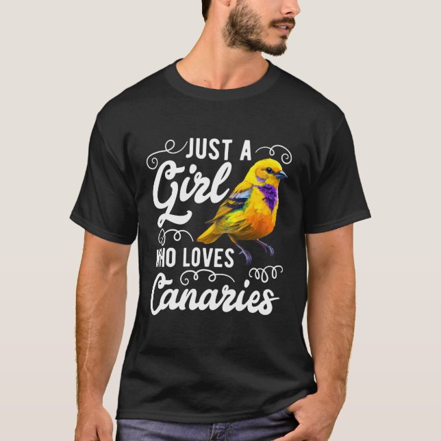 Camiseta Sólo A Quien Ama Canarias Cantando Aves (Anverso)