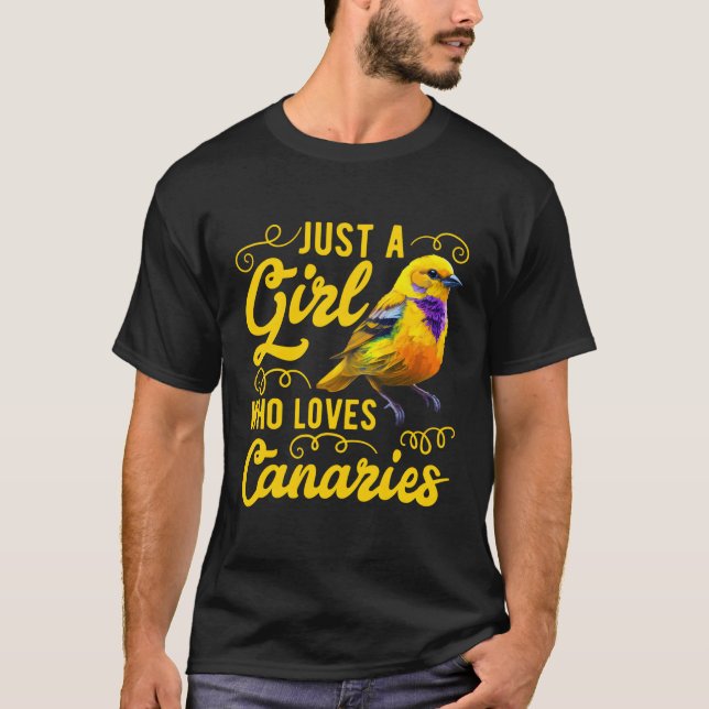 Camiseta Sólo A Quien Ama Canarias Cantando Aves (Anverso)