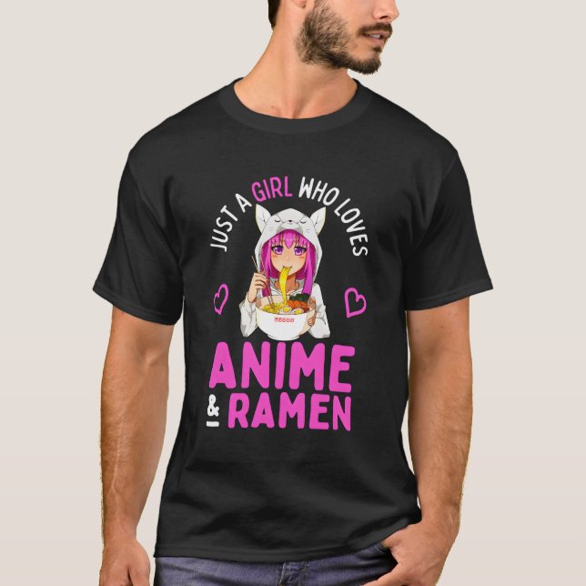 Camiseta Solo A Quien Le Encanta Anime Y Ra Bowl Japonés (Anverso)