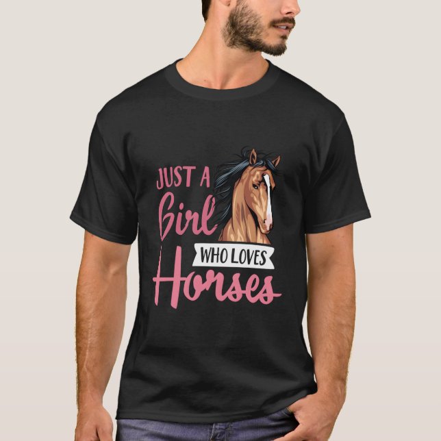 Camiseta Sólo A Quien Le Encanta La Lección Del Caballo De  (Anverso)