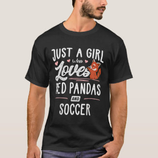 Camiseta Solo A Quien Le Encantan Los Pandas Rojos Y El Fút