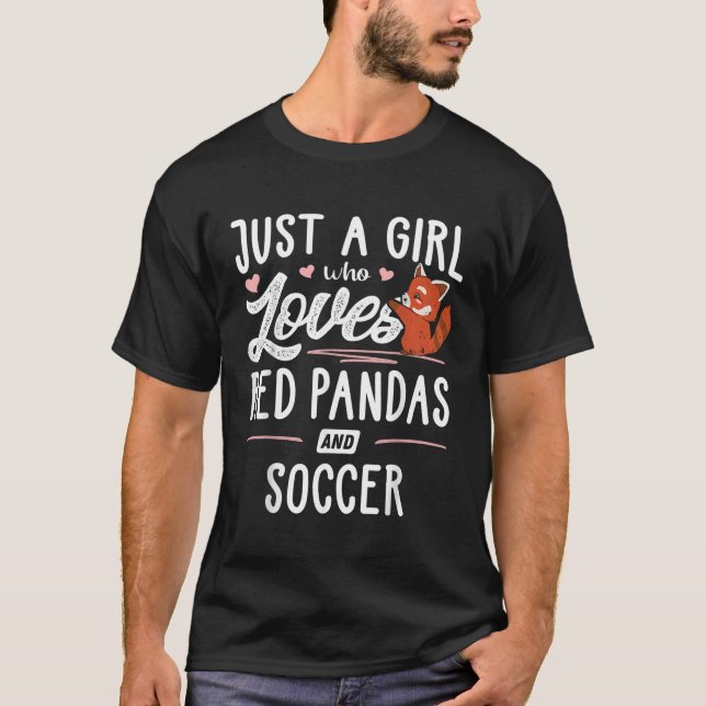 Camiseta Solo A Quien Le Encantan Los Pandas Rojos Y El Fút (Anverso)