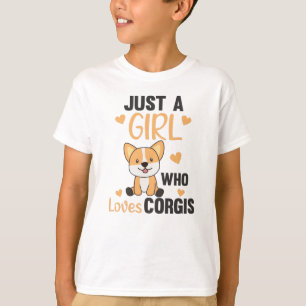 Camiseta Sólo A Un Chica Corgis Le Encanta Kawaii Dog Corgi