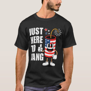 Camiseta Solo aquí para explotar cohete de fuegos artificia