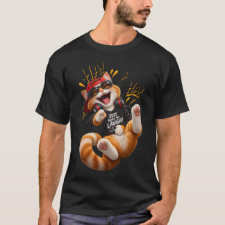 Camiseta Solo Aquí para Reír – Gato Divertido
