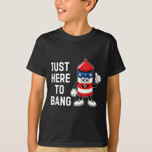Camiseta Solo aquí para sonar petardo divertido de Estados