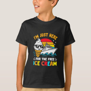 Camiseta Sólo aquí por helado gratis divertido viaje en cru