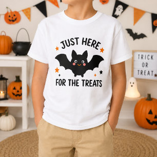 Camiseta Sólo Aquí por los Dulces Murciélago Lindo Niños Ha