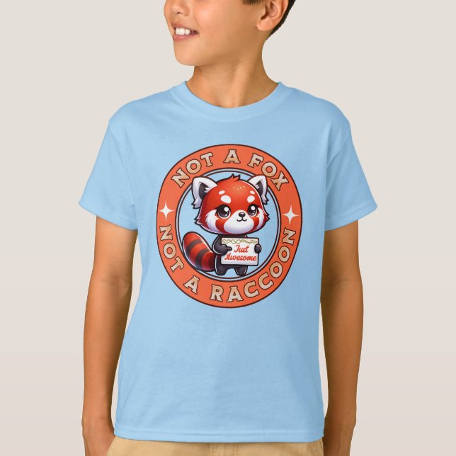 Camiseta Solo asombroso Panda Rojo (Anverso)