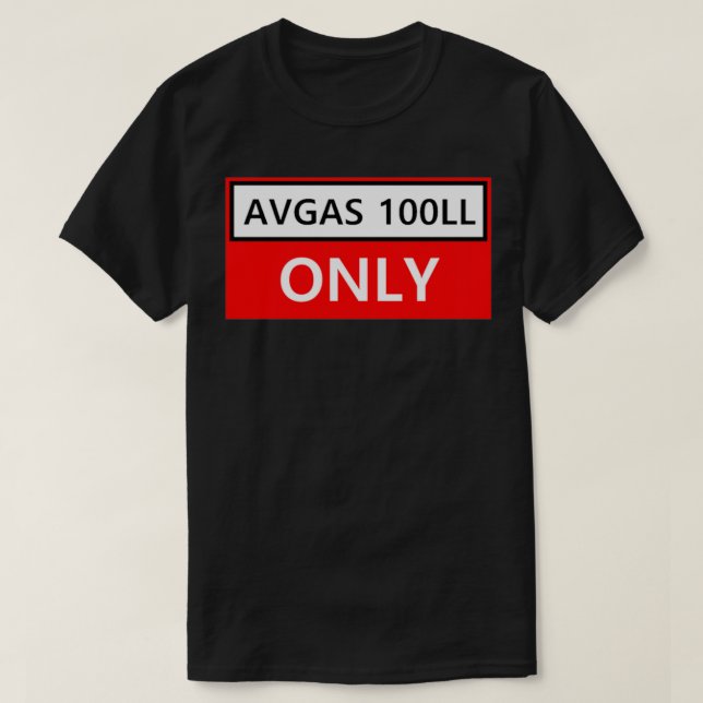 Camiseta Sólo AVGAS 100LL (Diseño del anverso)