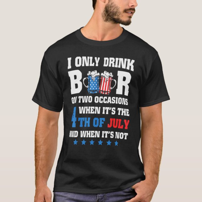 Camiseta Solo Bebí Cerveza En Dos Ocasiones Cuando Es La 4t (Anverso)