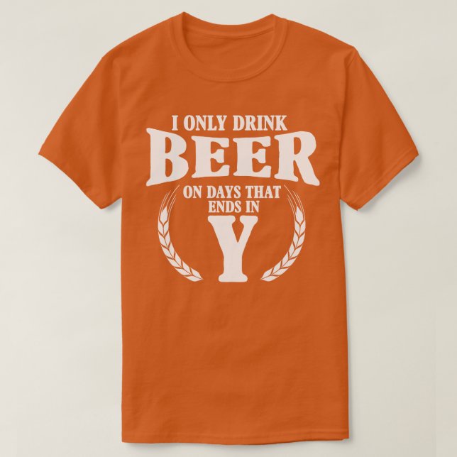 Camiseta Solo bebo cerveza (Diseño del anverso)