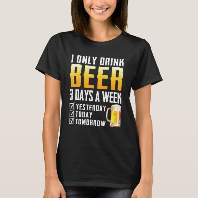 Camiseta Solo bebo cerveza (Anverso)