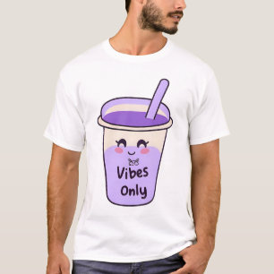 Camiseta Sólo 🧋 Boba Vibes   Cute Kawaii Bubble Tea Design