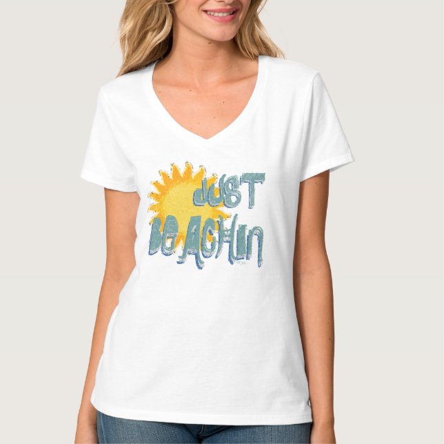 Camiseta Sólo brillo solar en la PLAYA! (Anverso)