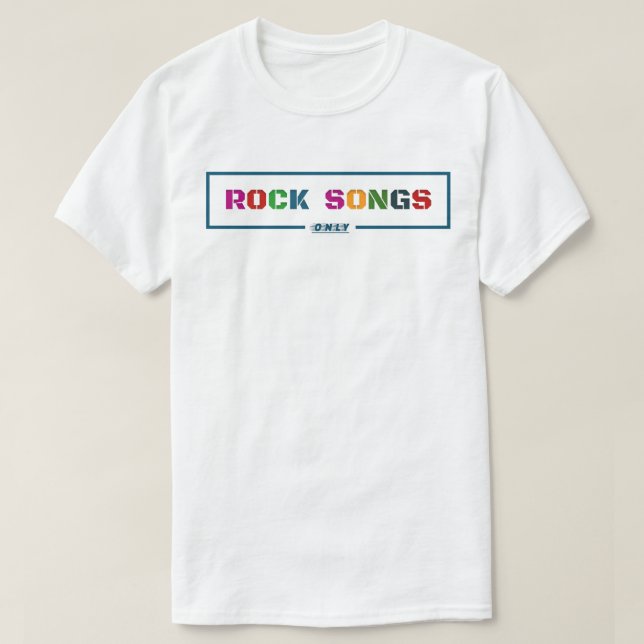 Camiseta Sólo canciones de rock (Diseño del anverso)