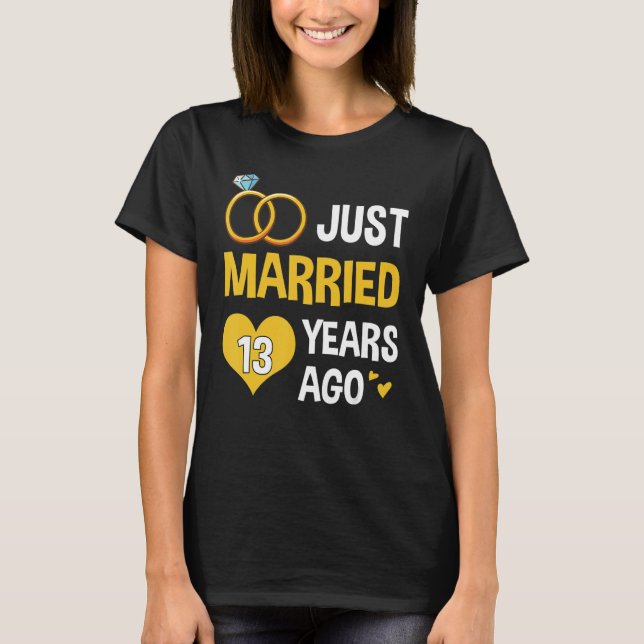 Camiseta Solo casada 13 años desde 2010, 13ª Boda Anni (Anverso)